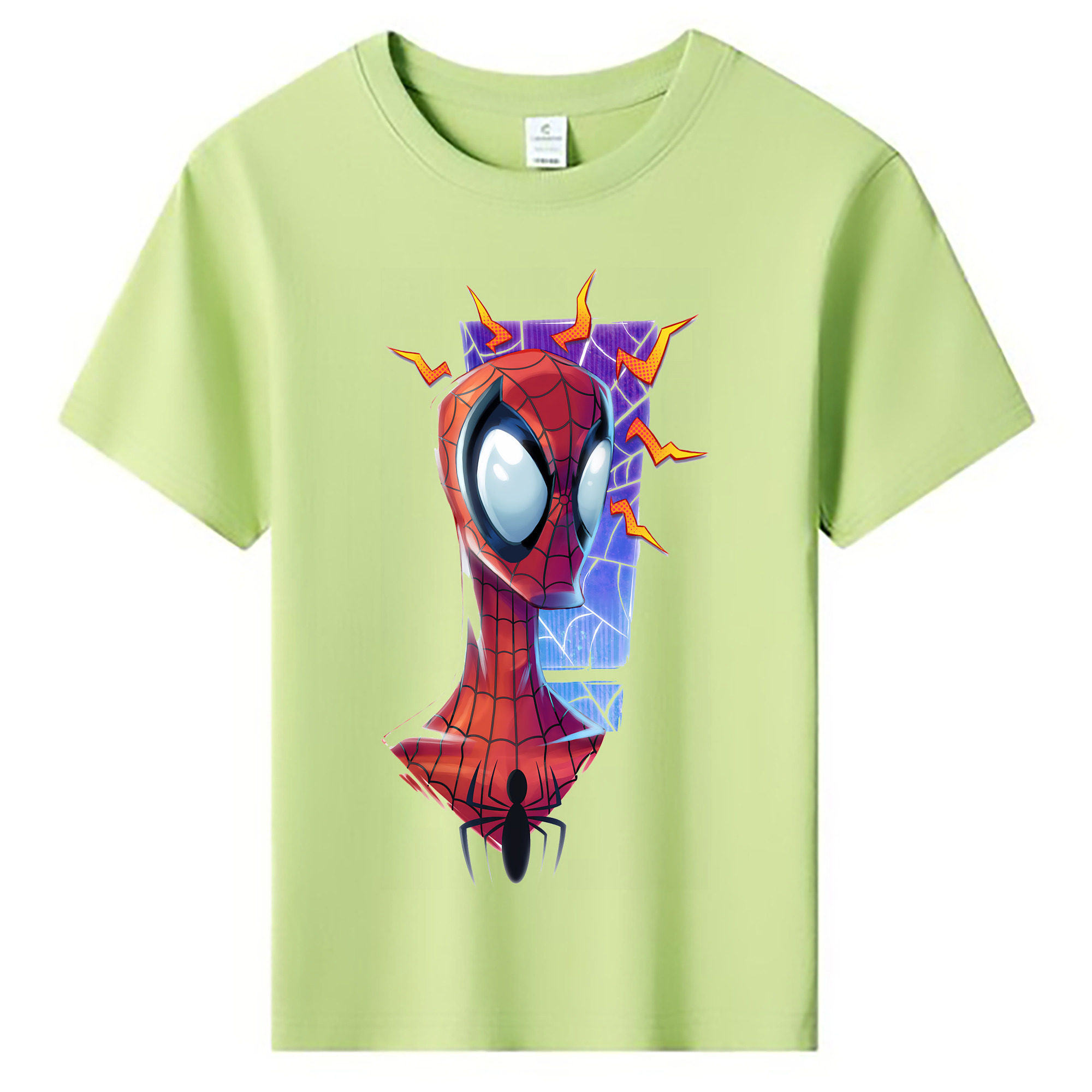 （画像用） Spider Man スパイダーマン 綿100％キッズTシャツ（フロントプリント）